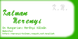 kalman merenyi business card