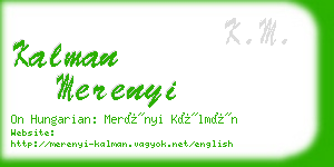 kalman merenyi business card